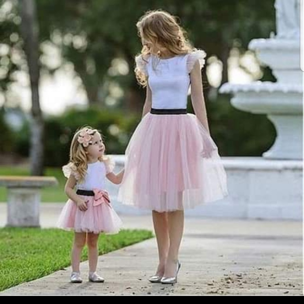 Mother and daughter matching tutu dress